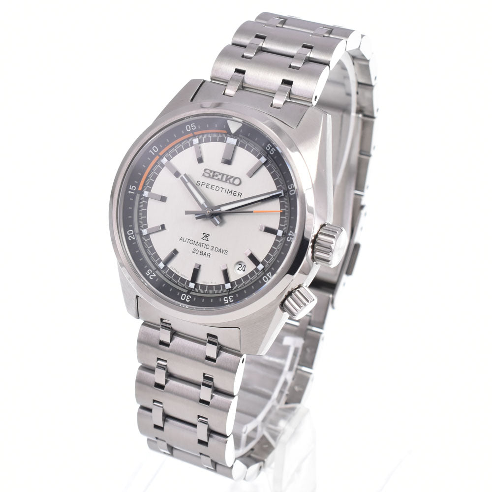 with paper SEIKO Prospex Speed Timer SBDC215/6R55-00L0 Date Silver Dial Automatic Men's
 Watch E#149936