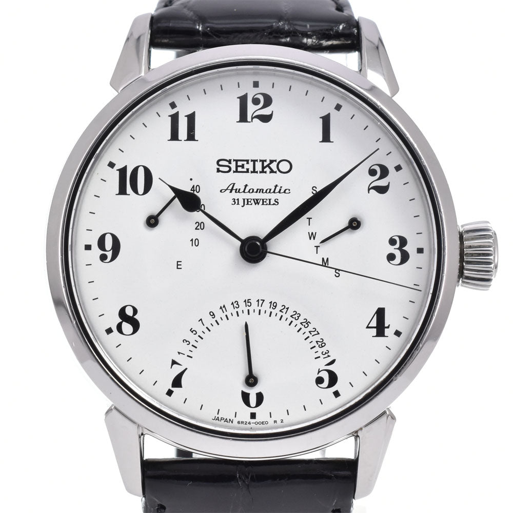with paper SEIKO Presage Day Date SARD007/6R24-00E0 Enamel dial power reserve white Dial Automatic Men's
 Watch G#149937