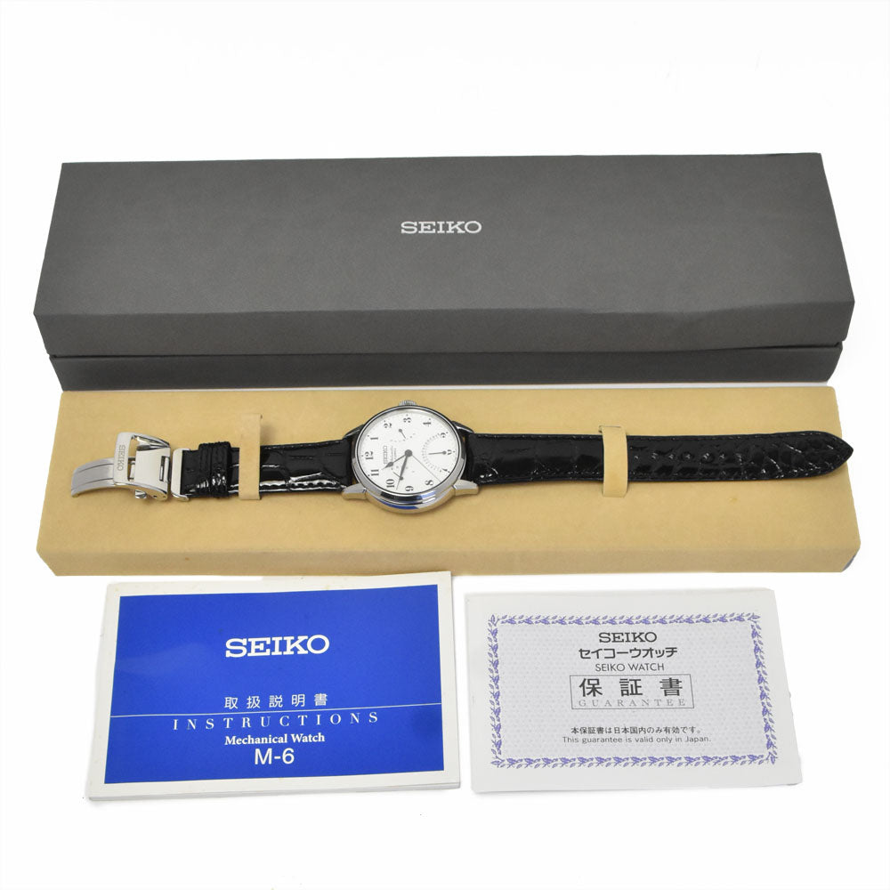 with paper SEIKO Presage Day Date SARD007/6R24-00E0 Enamel dial power reserve white Dial Automatic Men's
 Watch G#149937