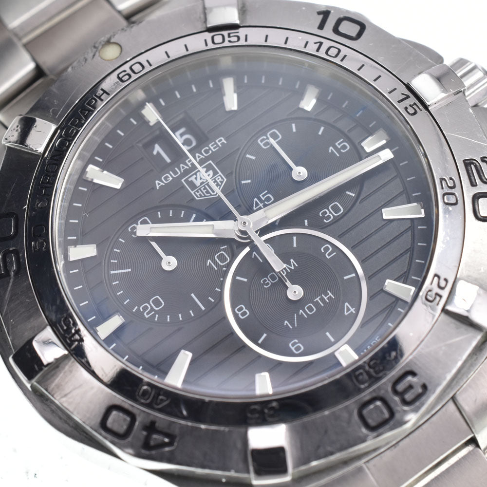 TAG HEUER Aqua racer CAF101E Grand Date Chronograph black Dial Quartz Men's
 Watch J#149941