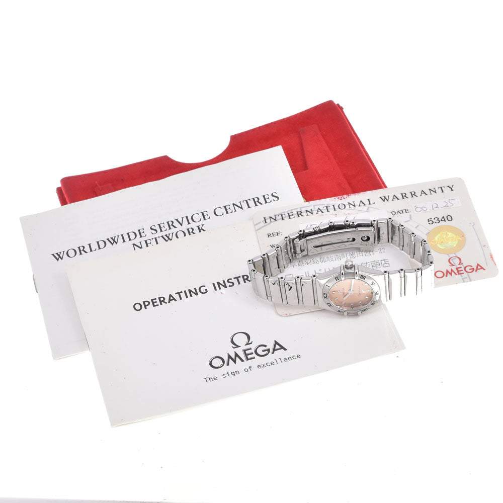 with paper OMEGA Constellation My Choice 1561.61 salmon pink Dial Quartz Ladies
 Watch G#149951