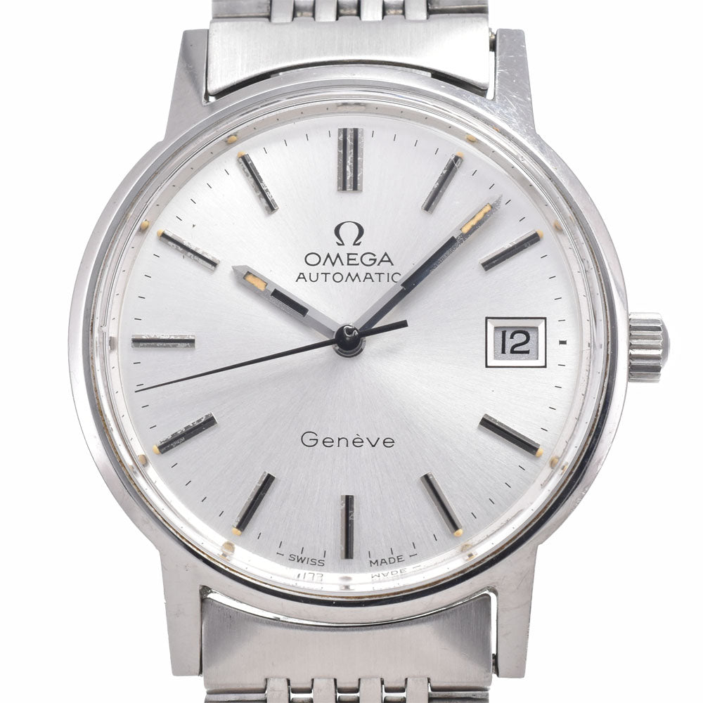 OMEGA Geneva 166.0163 vintage Date Cal.1012 Silver Dial Automatic Men's
 Watch G#149953