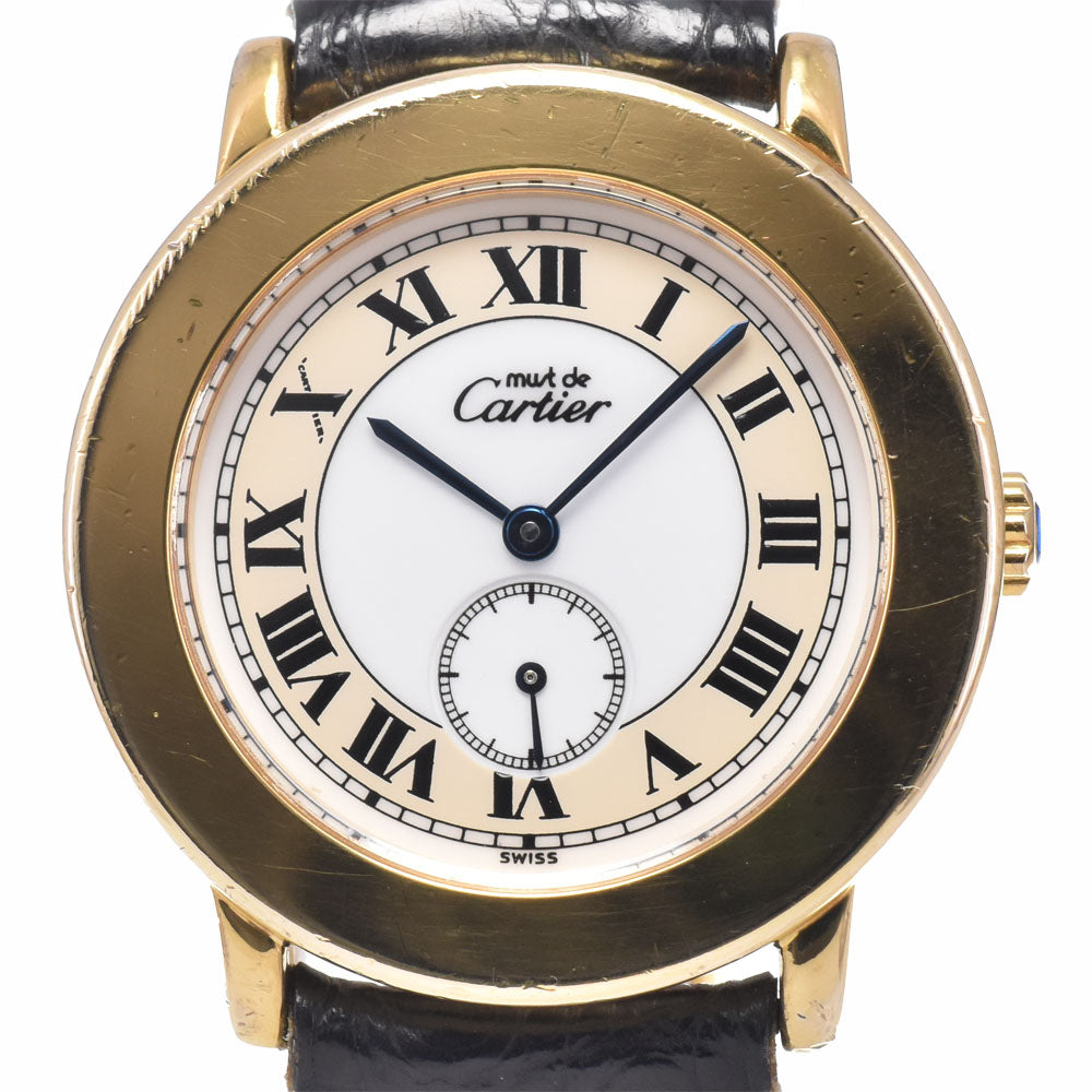 with paper CARTIER Mastrond LM W100 Small second white Dial Quartz Ladies
 Watch E#149955