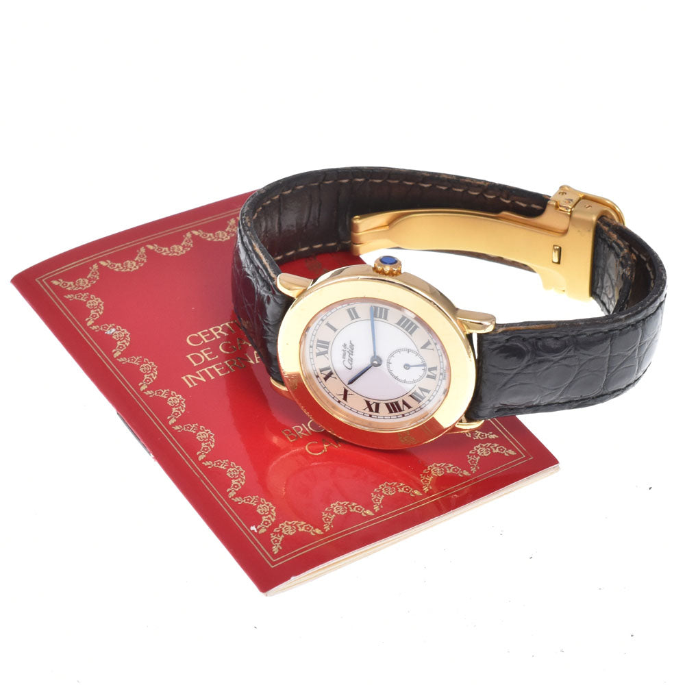 with paper CARTIER Mastrond LM W100 Small second white Dial Quartz Ladies
 Watch E#149955