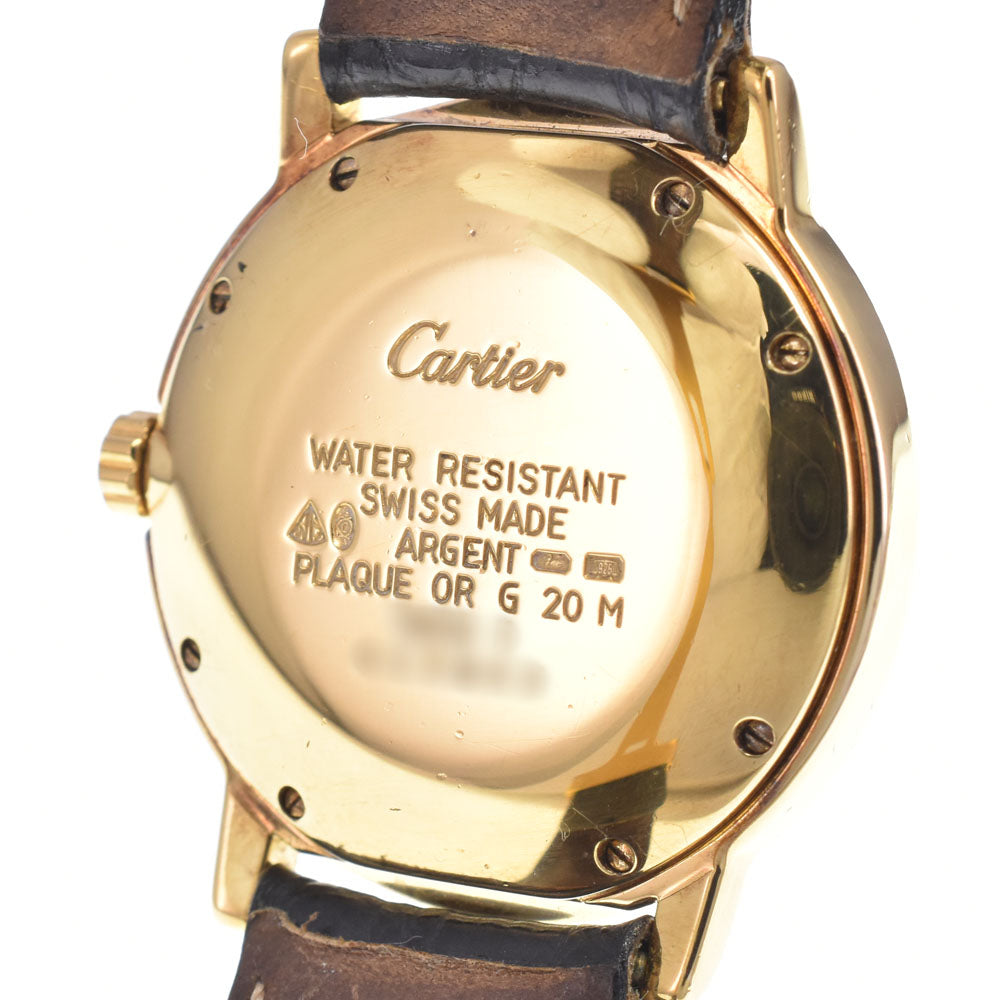 with paper CARTIER Mastrond LM W100 Small second white Dial Quartz Ladies
 Watch E#149955