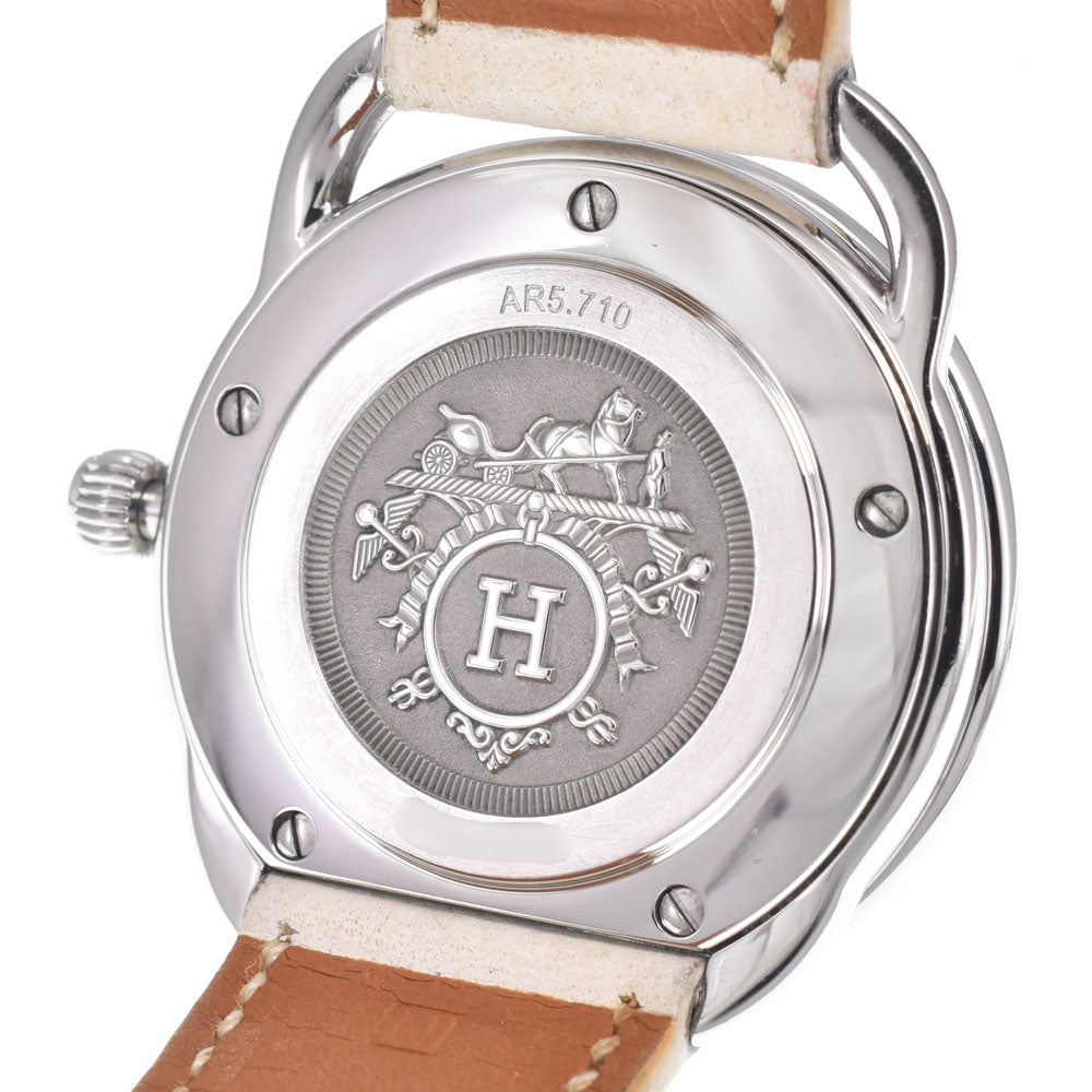 HERMES Arceau AR5.710 Date white Dial Quartz Men's
 Watch G#149962
