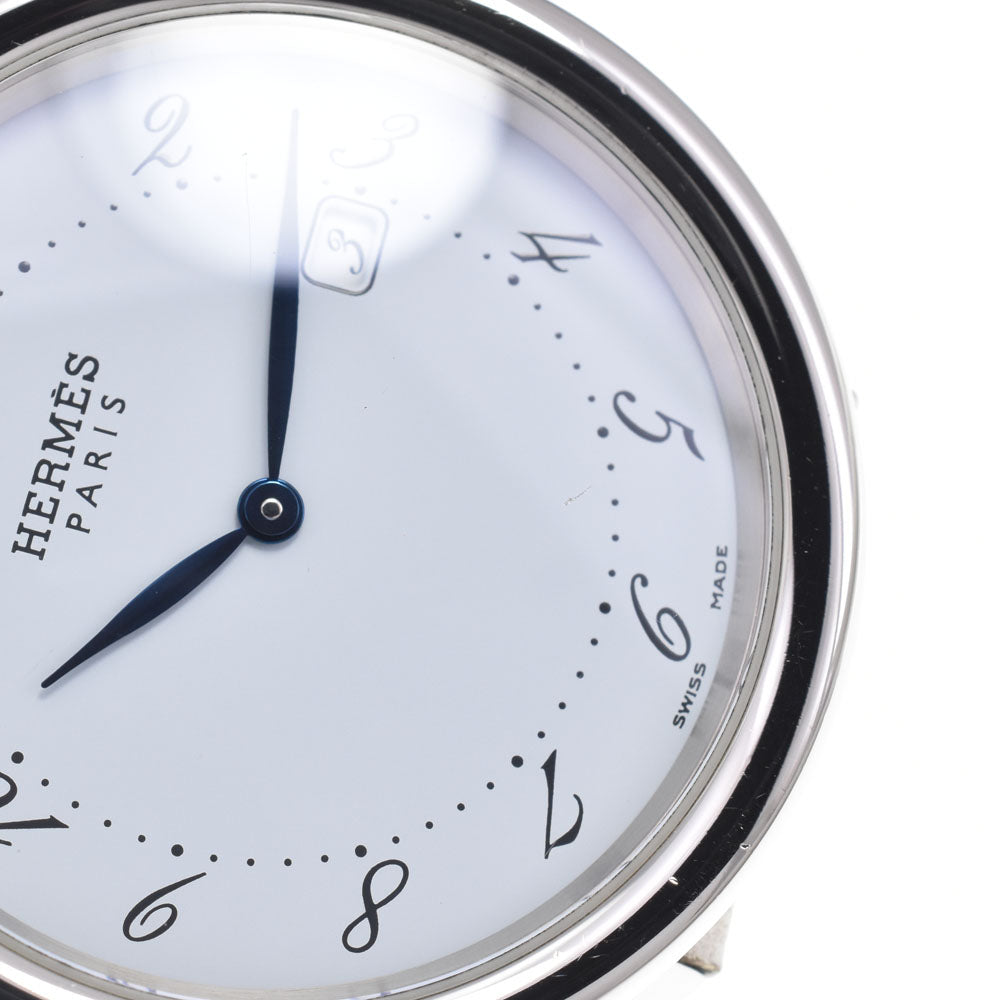 HERMES Arceau AR5.710 Date white Dial Quartz Men's Watch G#149962