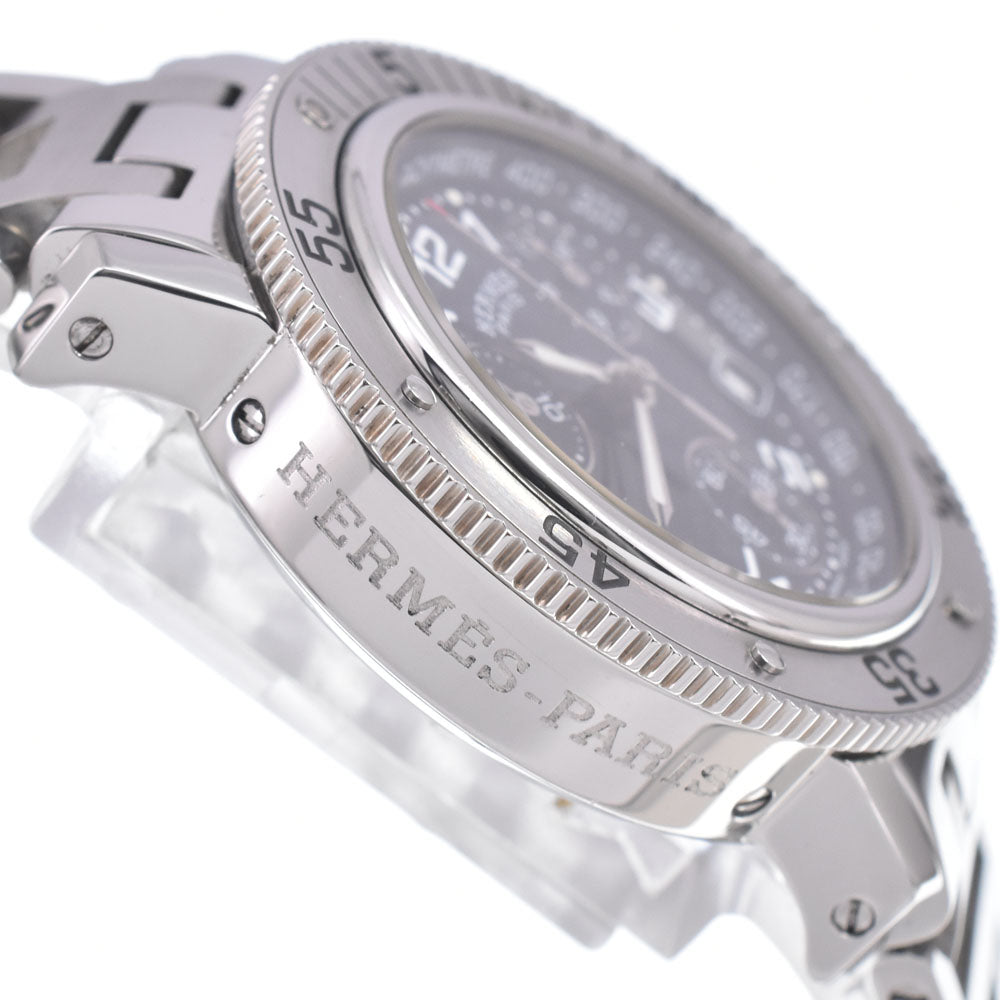 with paper HERMES Clipper diver CL2.310 Chronograph Date black Dial Quartz Ladies
 Watch G#149967