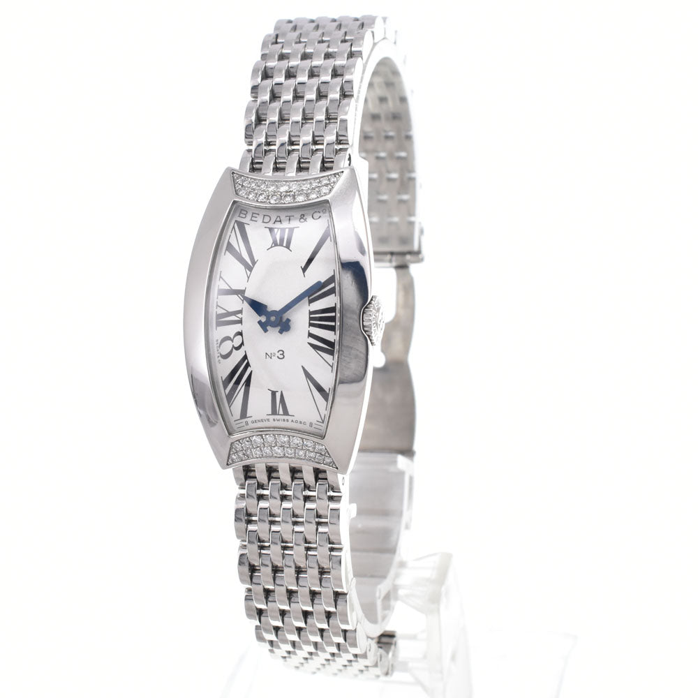 BEDAT&Co NO.3 384.021.600 Diamond Bezel Silver Dial Quartz Ladies
 Watch J#149970