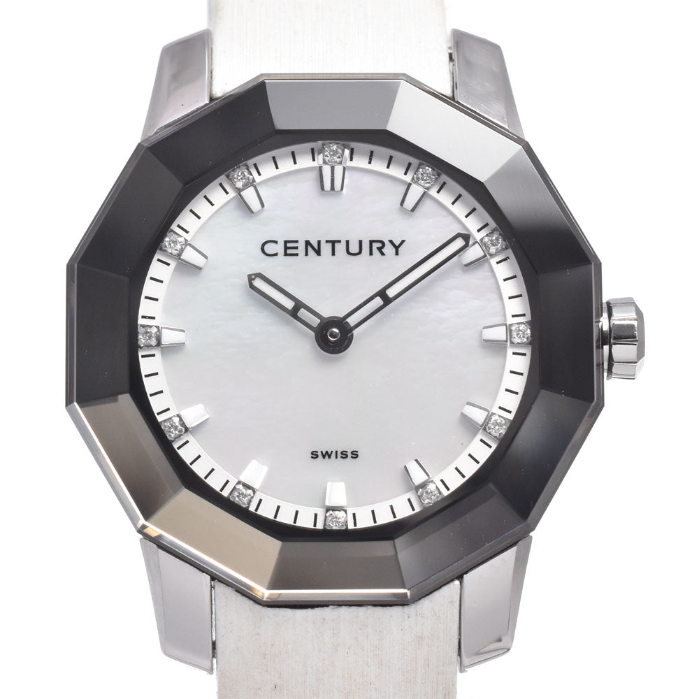 CENTURY Plat im time 606.7.S.A1.13.15D.QZN diamond White shell Dial Quartz Ladies
 Watch G#149972