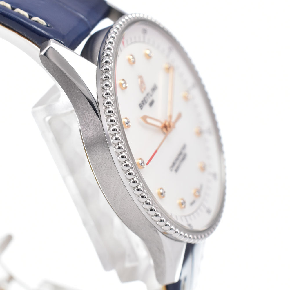 BREITLING Navitimer 32 A77320 12P diamond White shell Dial Quartz Unisex
 Watch H#149983
