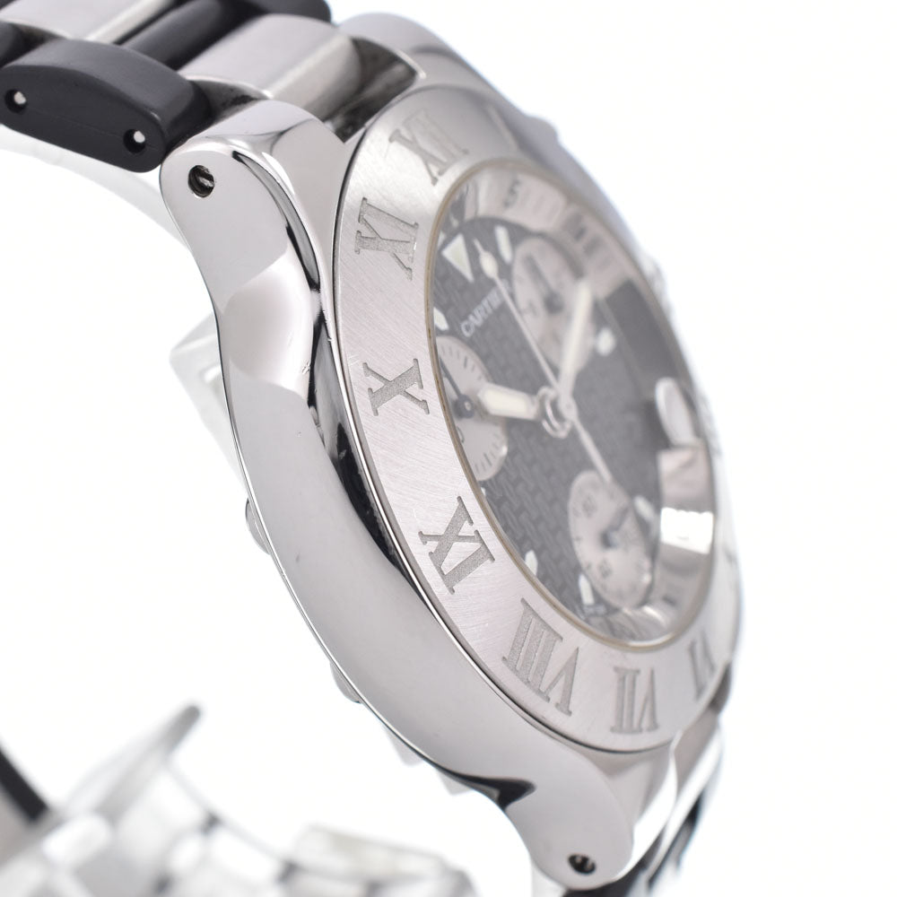 CARTIER Must21 CHRONOSCAPH LM W10125U2 Chronograph Date Black / Silver Dial Quartz Men's
 Watch H#149986