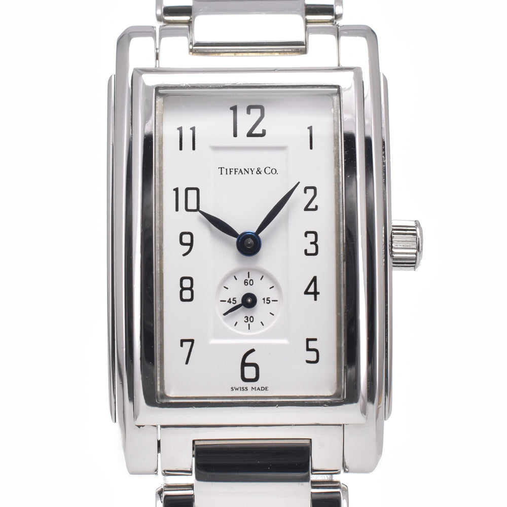 with paper TIFFANY&Co. ground 19291316 Small second white Dial Quartz Ladies
 Watch J#149993