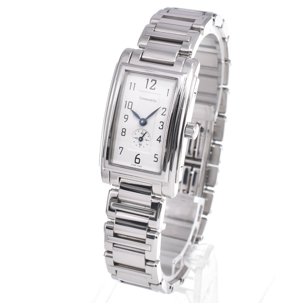 with paper TIFFANY&Co. ground 19291316 Small second white Dial Quartz Ladies
 Watch J#149993