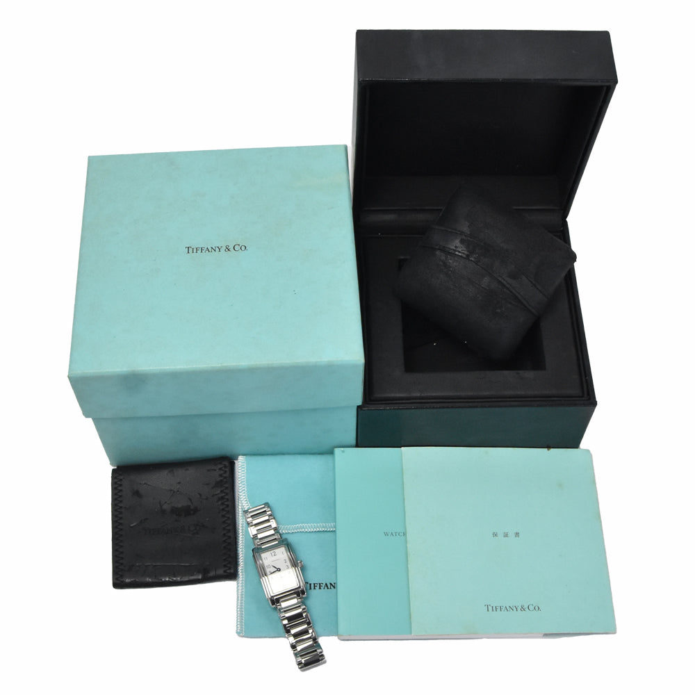 with paper TIFFANY&Co. ground 19291316 Small second white Dial Quartz Ladies
 Watch J#149993