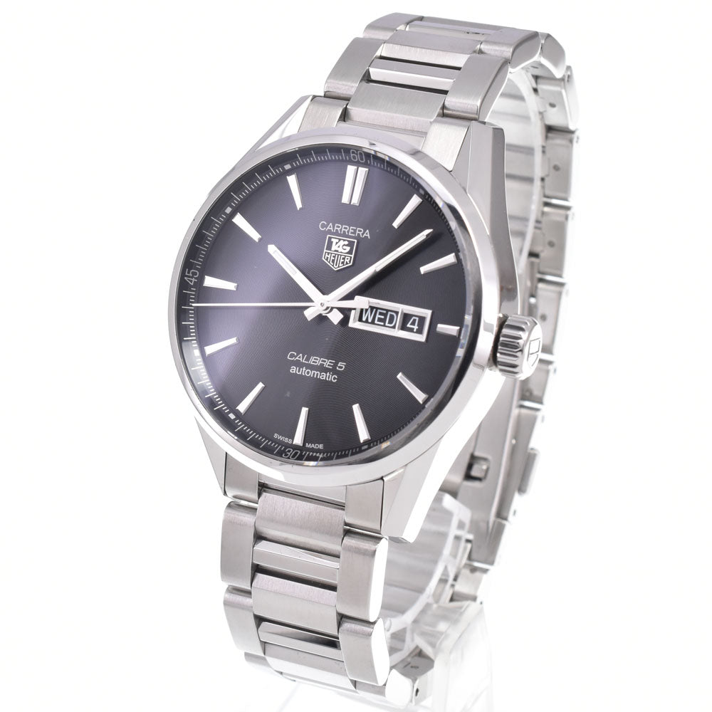 with paper TAG HEUER Carrera Caliber 5 WAR201A-1 Day date black Dial Automatic Men's
 Watch J#149996