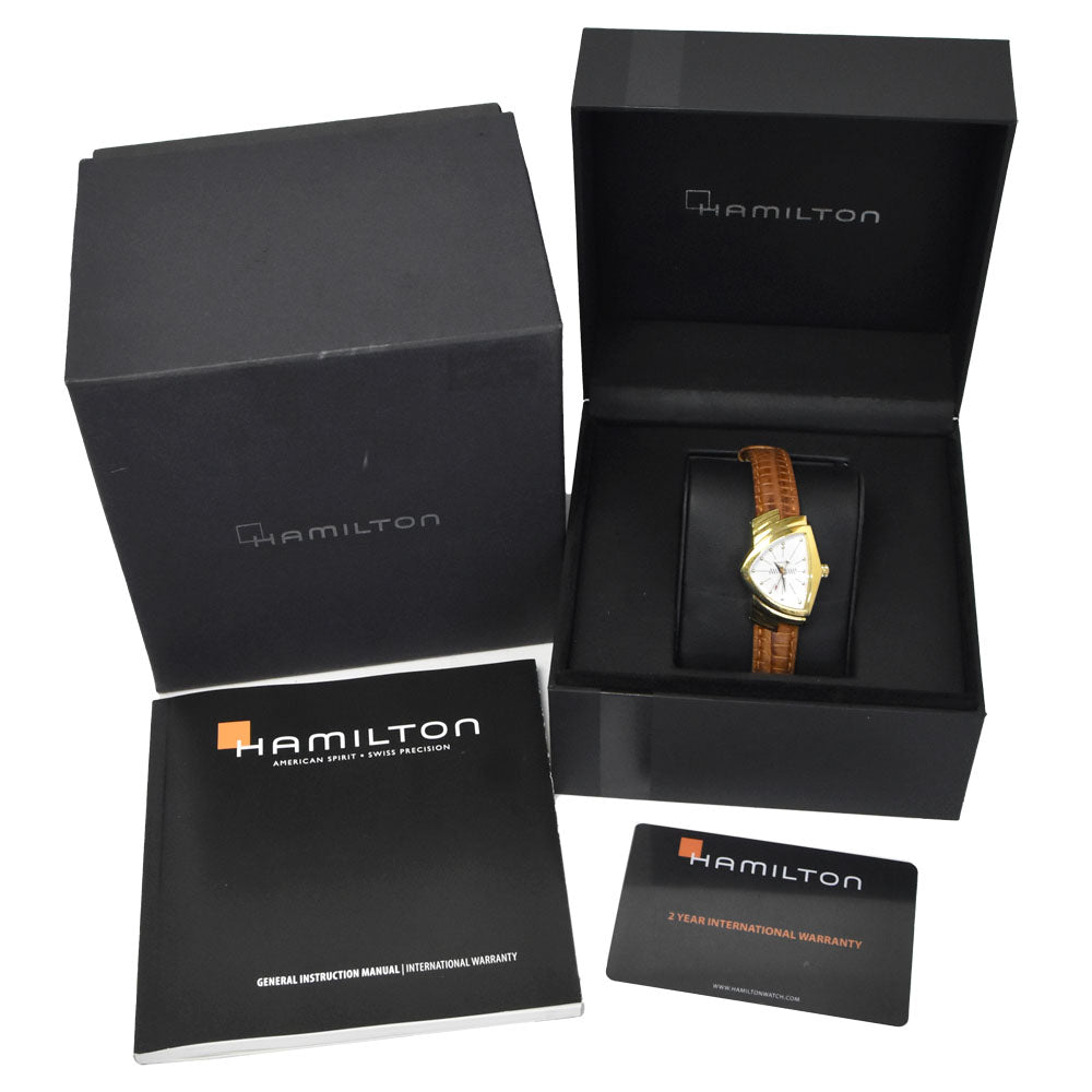 with paper HAMILTON Ventura H241010 white Dial Quartz Ladies
 Watch H#149999