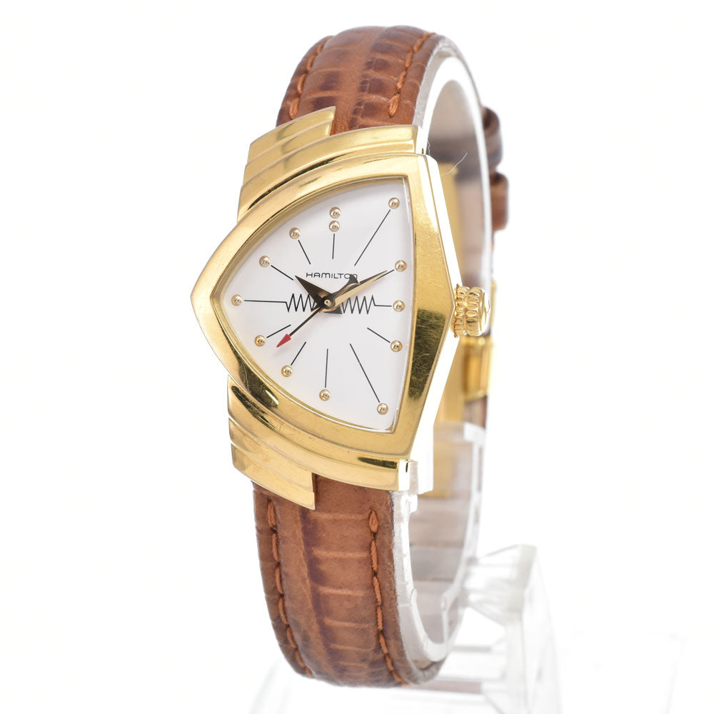 with paper HAMILTON Ventura H241010 white Dial Quartz Ladies
 Watch H#149999