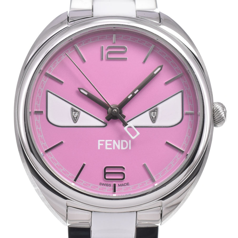 with paper FENDI Bugs monster 21000M 2P diamond pink Dial Quartz Ladies
 Watch J#150001