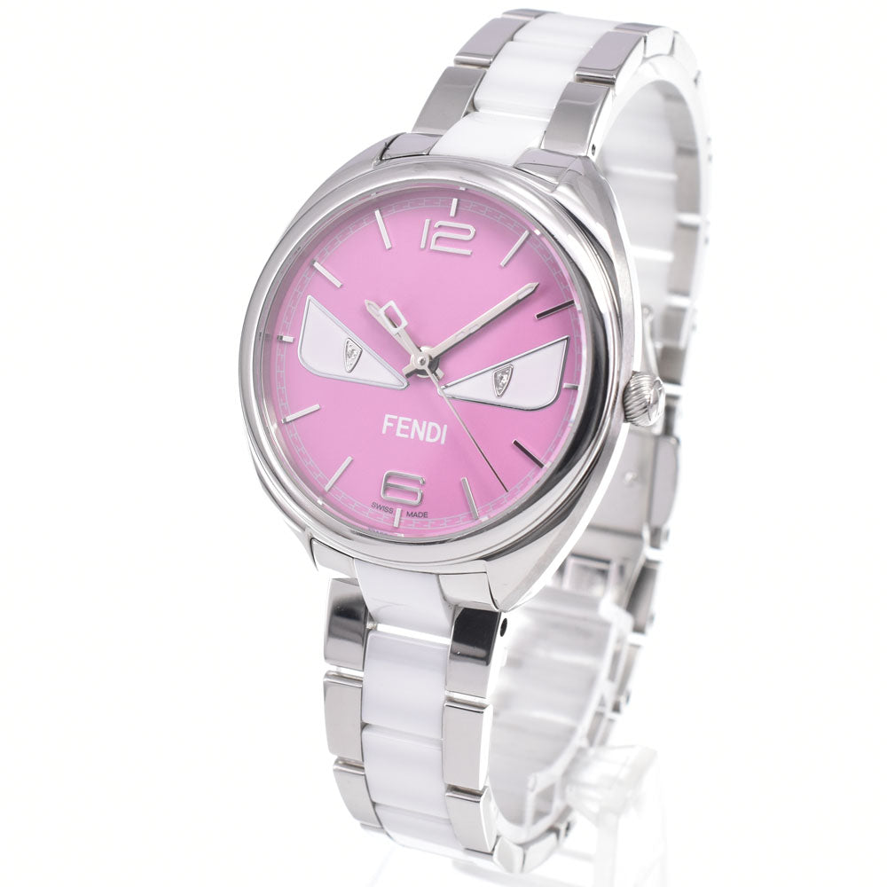 with paper FENDI Bugs monster 21000M 2P diamond pink Dial Quartz Ladies
 Watch J#150001