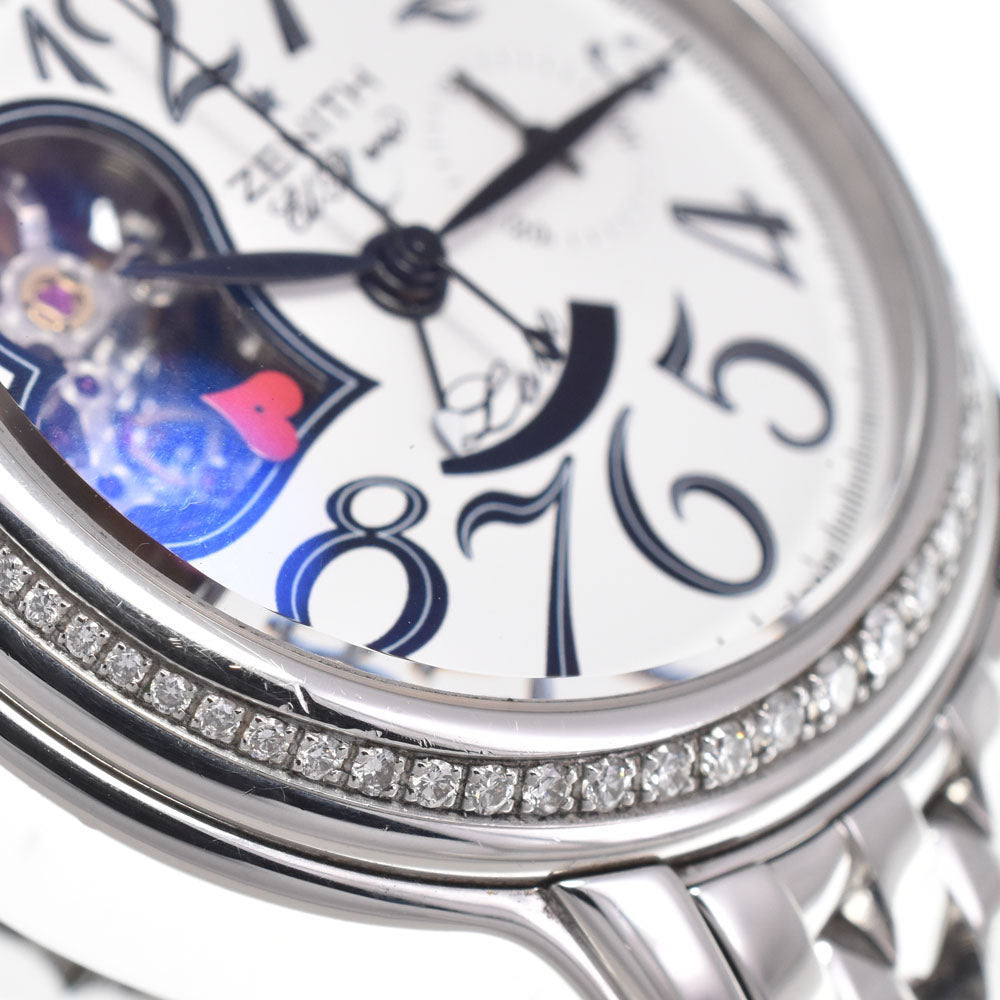 ZENITH El Primero Open Heart 16.1230.4021 diamond bezel chronograph Silver Dial Automatic Men's
 Watch J#150005
