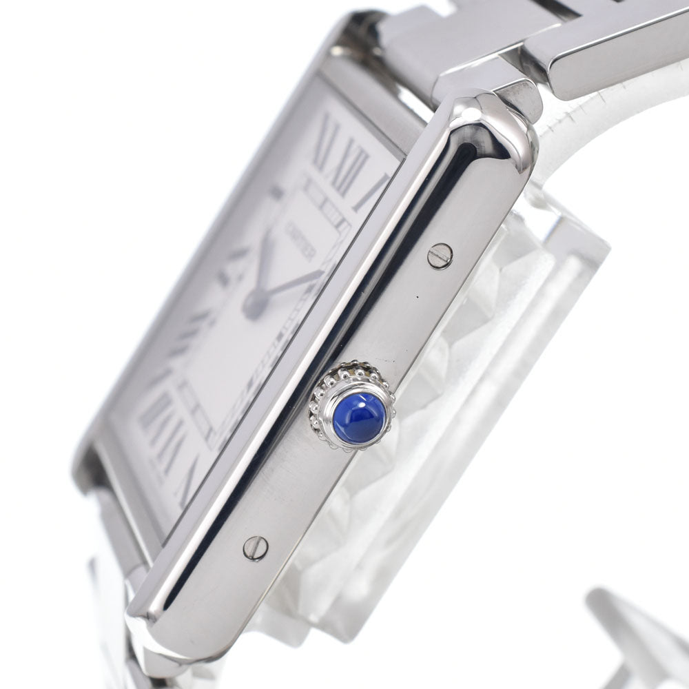 with paper CARTIER Tank solo W5200014 Silver Dial Quartz Men's
 Watch I#150010