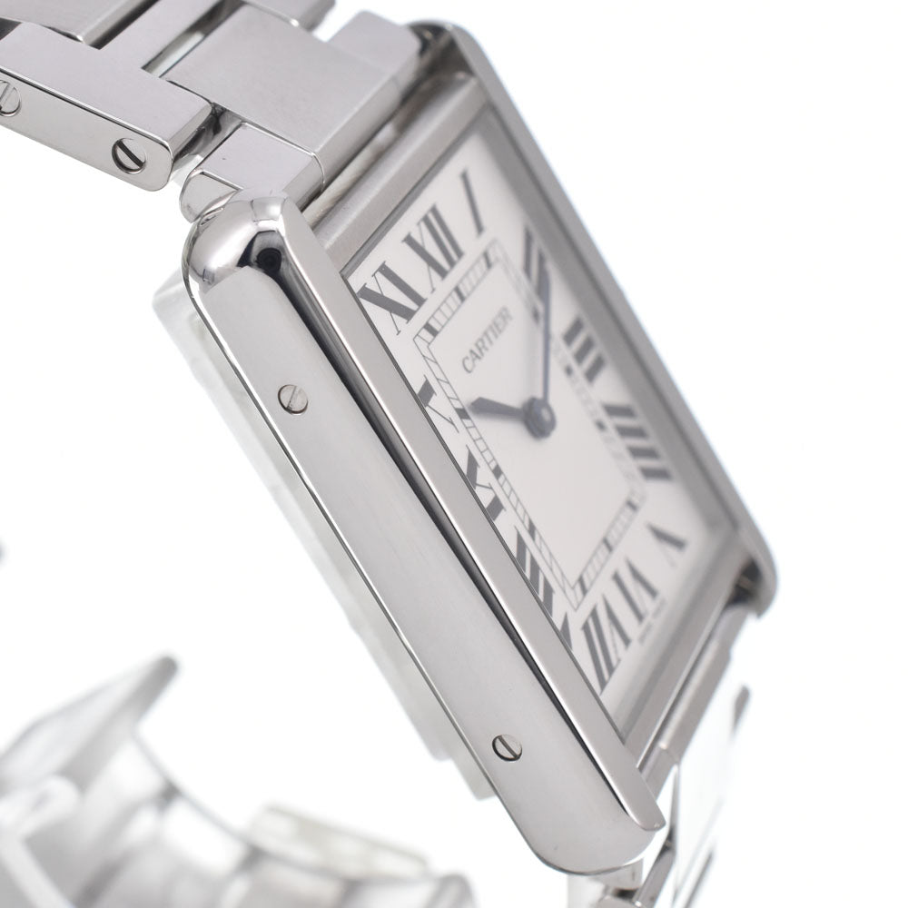 with paper CARTIER Tank solo W5200014 Silver Dial Quartz Men's
 Watch I#150010
