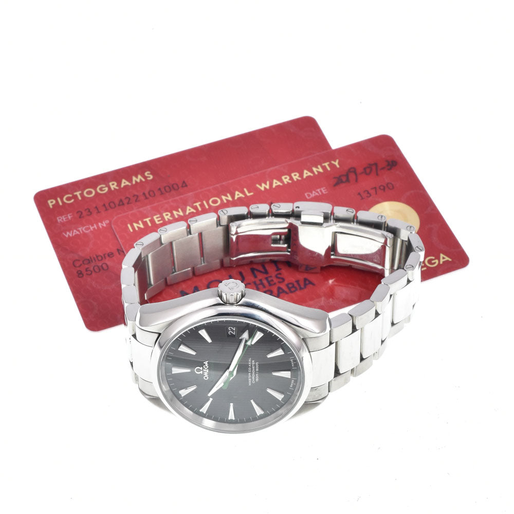 with paper OMEGA Seamaster Aqua Terra 231.10.42.21.01.004 black Dial Automatic Men's
 Watch I#150014