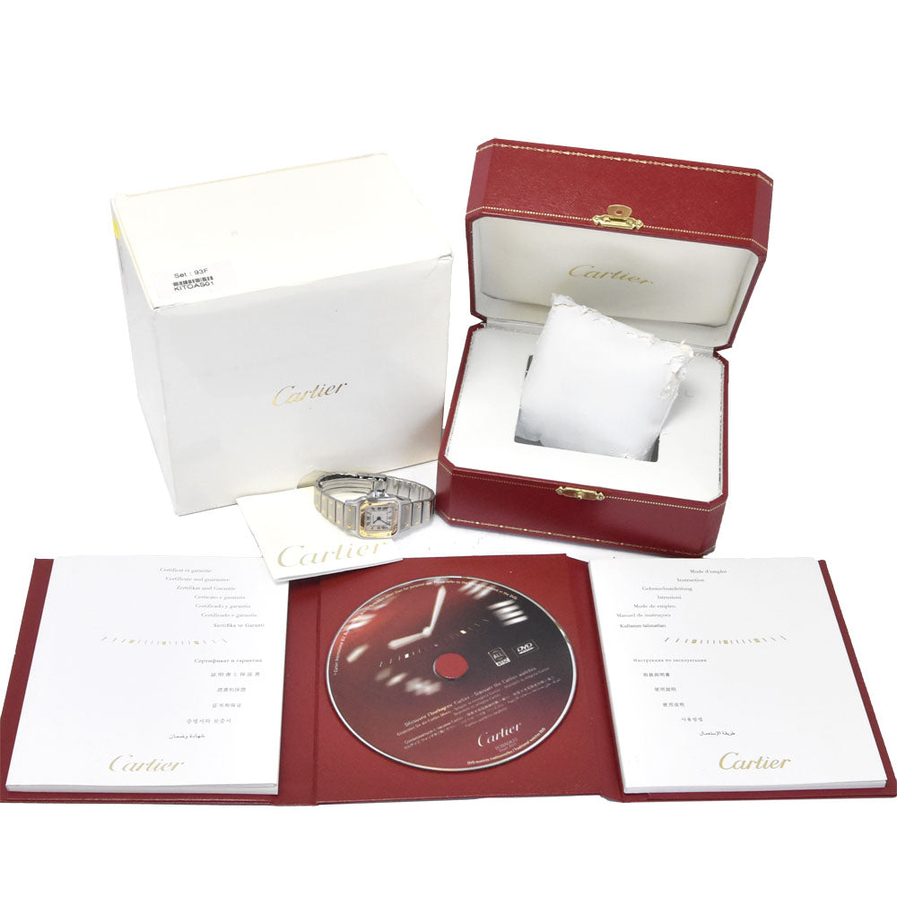 with paper CARTIER Santos Galve SM W20012C4 Stainless Steel/K18YG Ivory Dial Quartz Ladies
 Watch L#150018