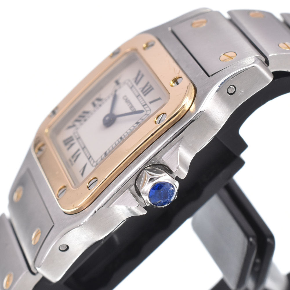 with paper CARTIER Santos Galve SM W20012C4 Stainless Steel/K18YG Ivory Dial Quartz Ladies
 Watch L#150018