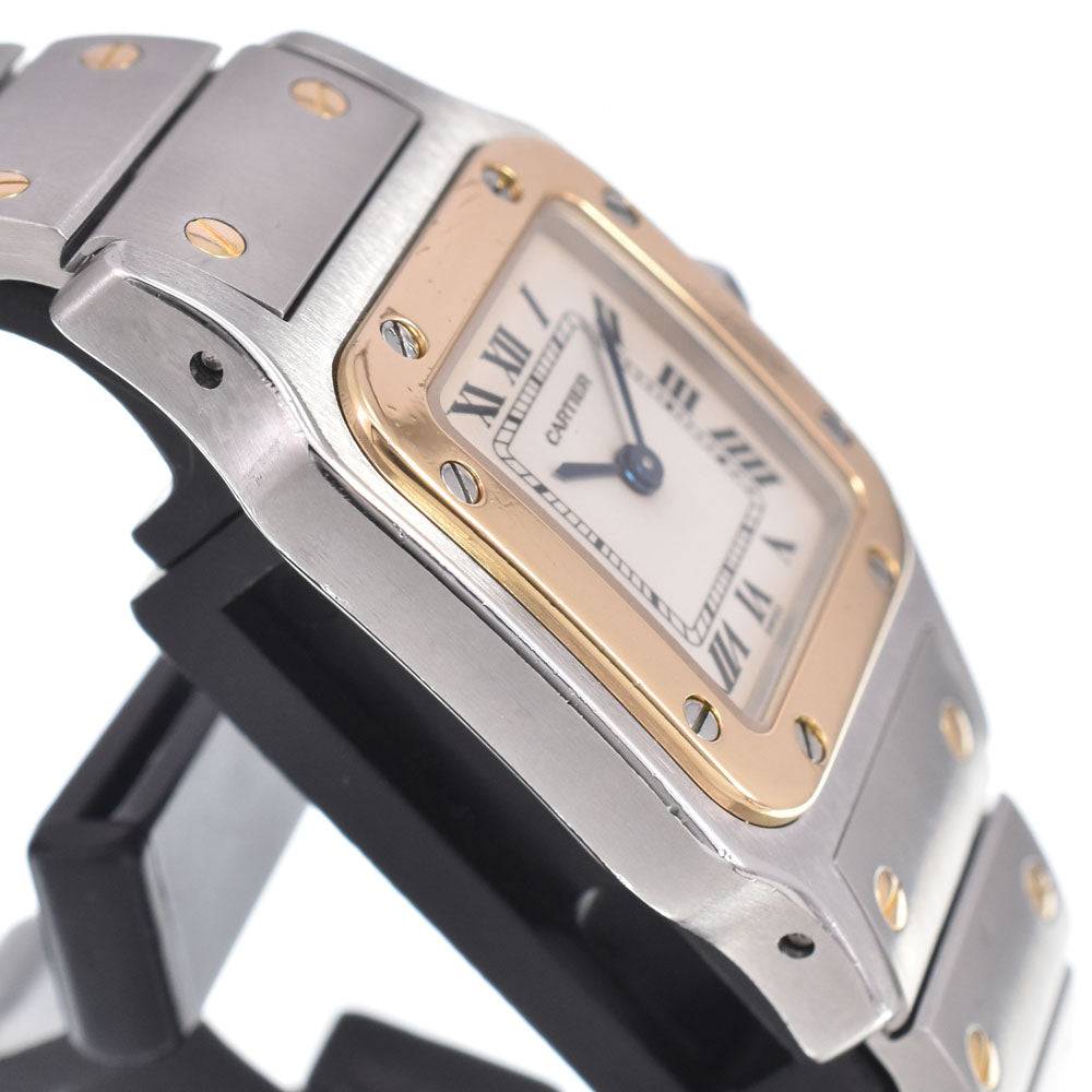 with paper CARTIER Santos Galve SM W20012C4 Stainless Steel/K18YG Ivory Dial Quartz Ladies
 Watch L#150018