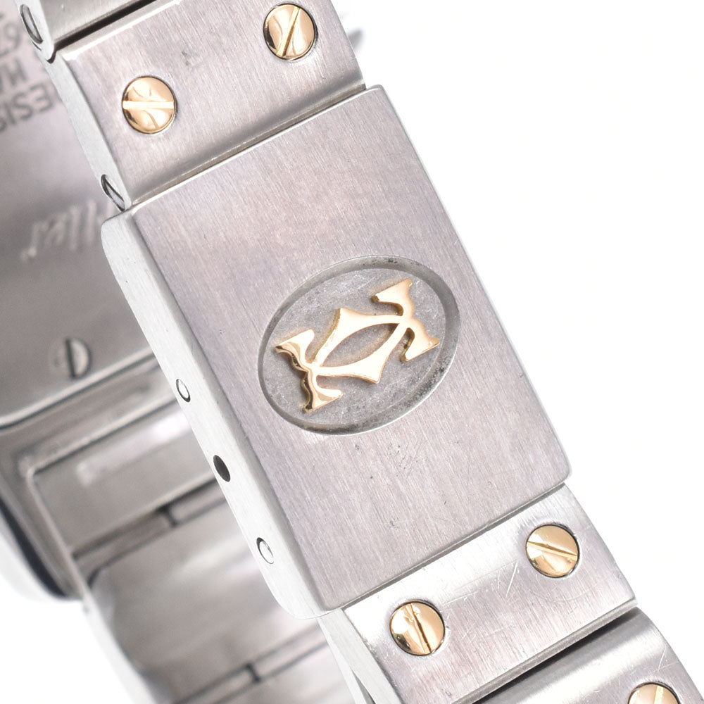 with paper CARTIER Santos Galve SM W20012C4 Stainless Steel/K18YG Ivory Dial Quartz Ladies
 Watch L#150018