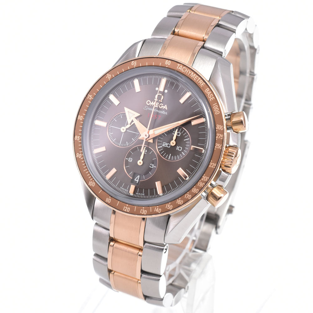 with paper OMEGA Speedmaster Broad Arrow 1957 321.90.42.50.13.001 Co-Axial Brown Dial Automatic Men's
 Watch J#150022