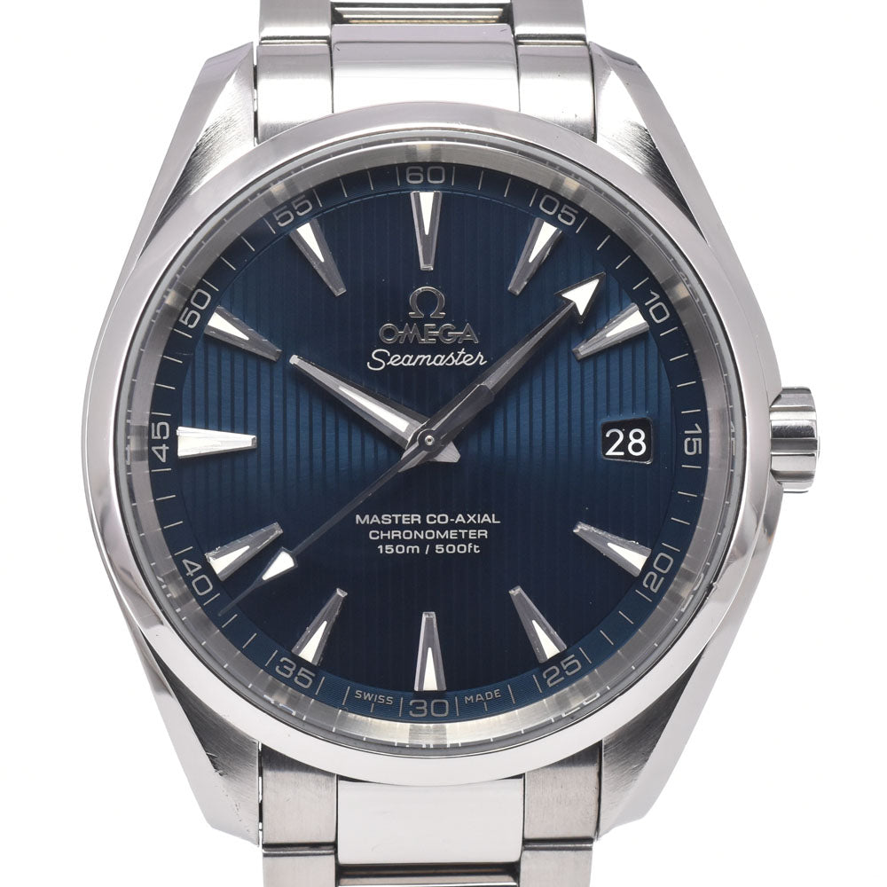 with paper OMEGA Seamaster Aqua Terra 231.10.42.21.03.003 Date CO-AXIAL blue Dial Automatic Men's
 Watch J#150027