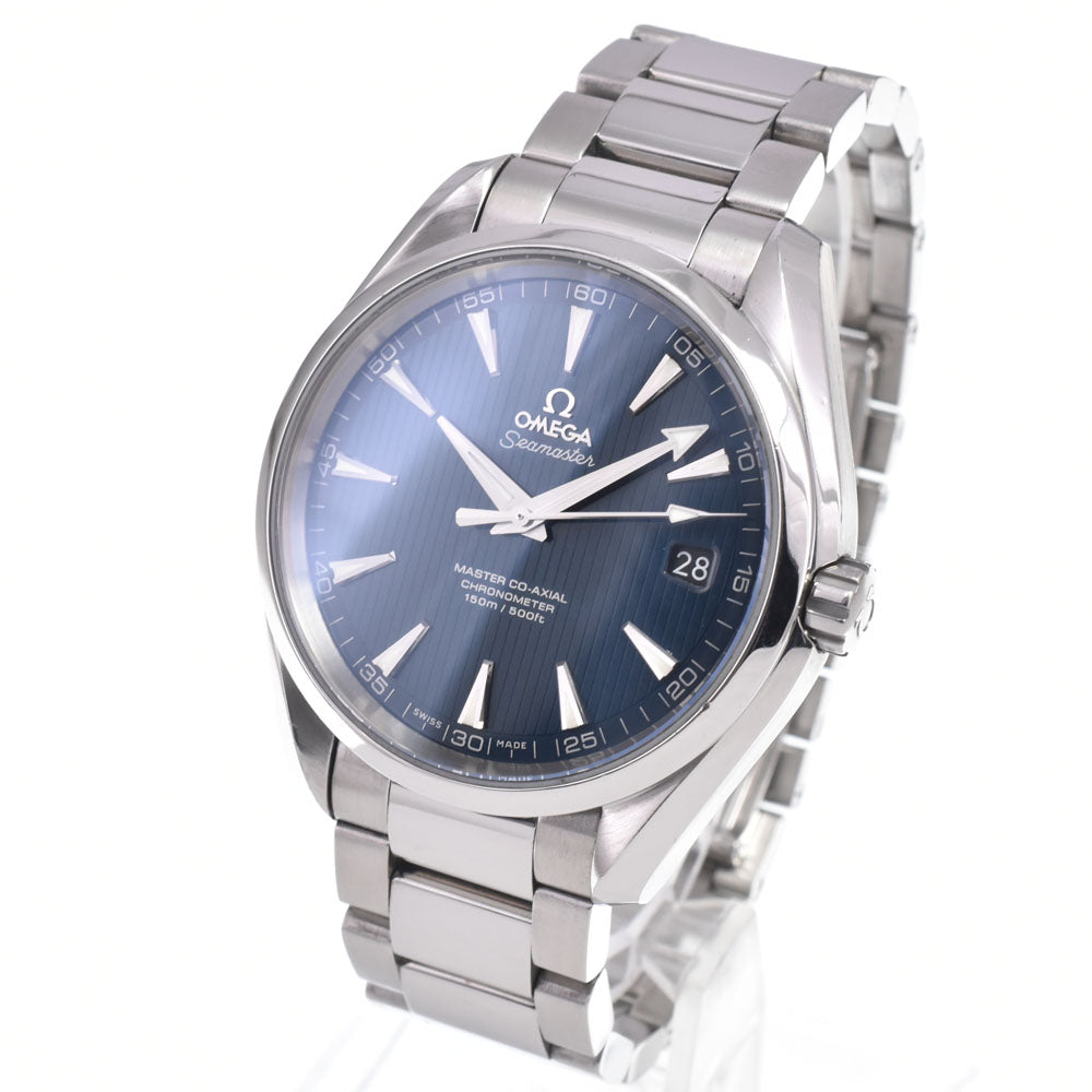 with paper OMEGA Seamaster Aqua Terra 231.10.42.21.03.003 Date CO-AXIAL blue Dial Automatic Men's
 Watch J#150027
