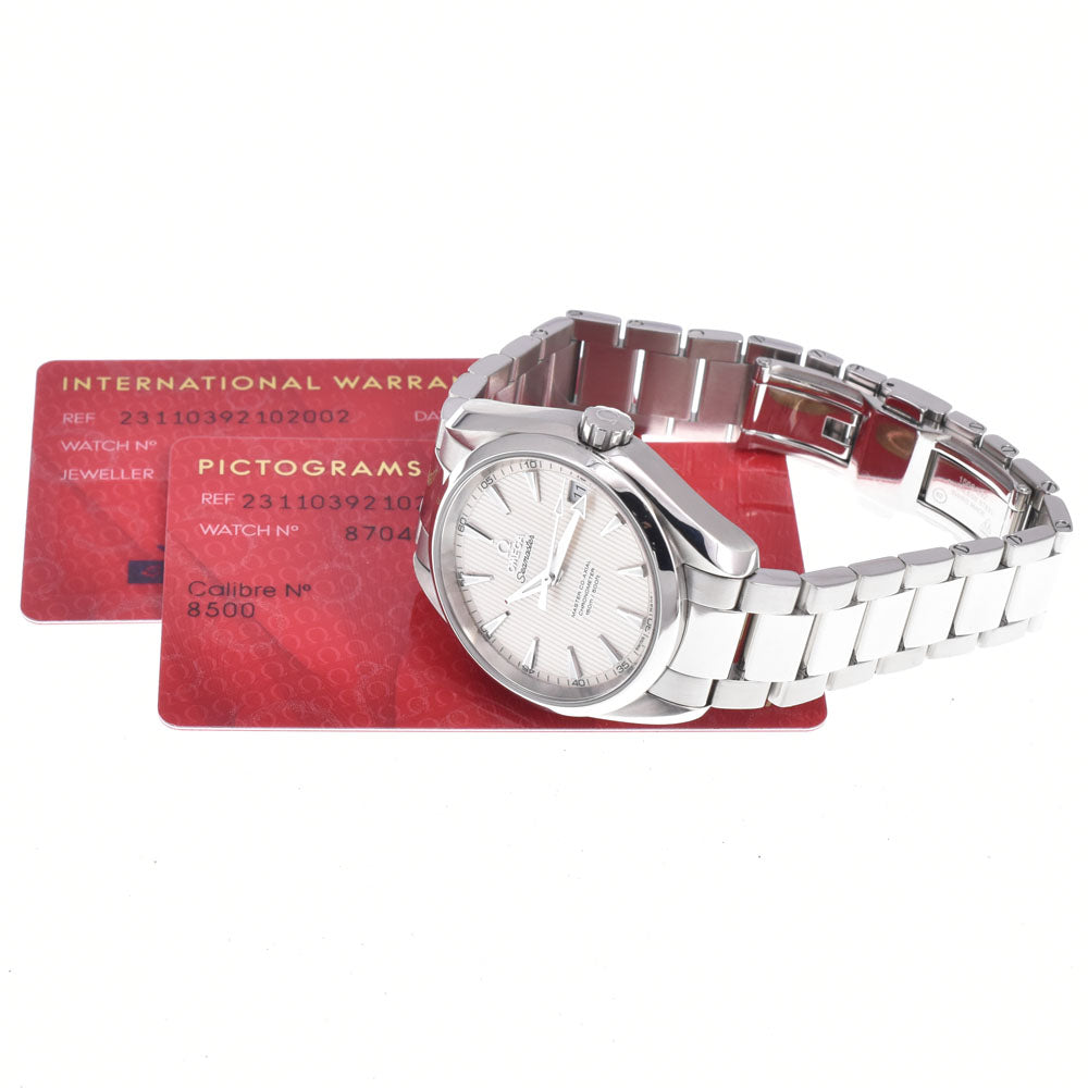with paper OMEGA Seamaster Aqua Terra 231.10.39.21.02.002 Date Silver Dial Automatic Men's
 Watch K#150036