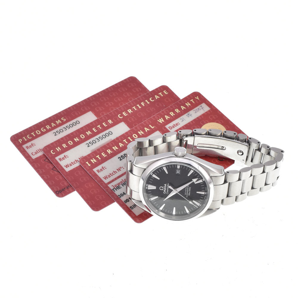 with paper OMEGA SeamasterAqua Terra 2503.50 CO-AXIAL Chronometer black Dial Automatic Men's
 Watch J#150039