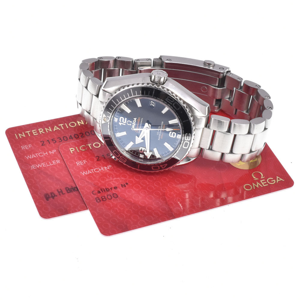 with paper OMEGA Seamaster 600 Planet Ocean 215.30.40.20.01.001 CO-AXIAL Master Chronometer black Dial Automatic Men's
 Watch J#150040