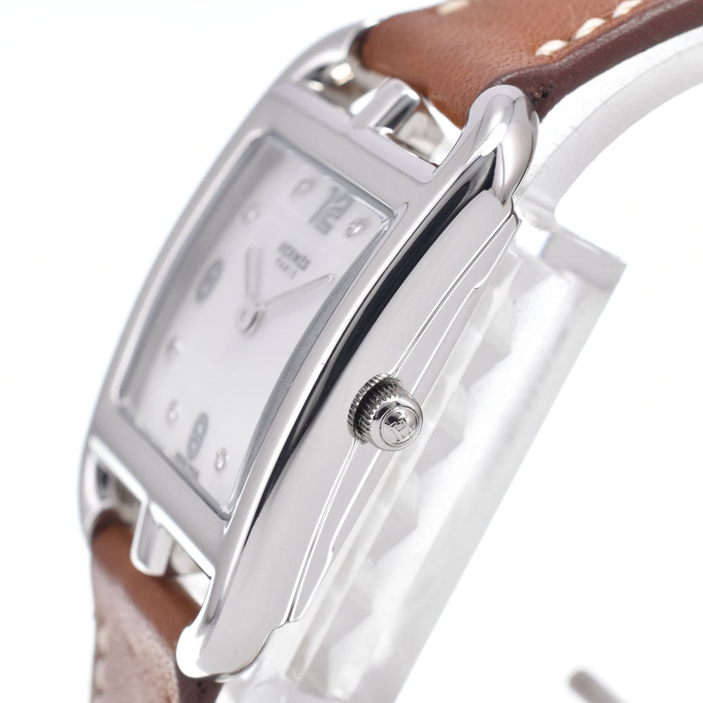 HERMES Cape Cod CC1.210a 8P diamond White shell Dial Quartz Ladies
 Watch J#150041