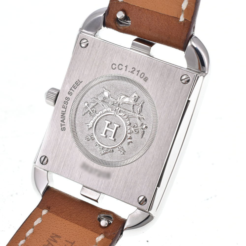 HERMES Cape Cod CC1.210a 8P diamond White shell Dial Quartz Ladies
 Watch J#150041