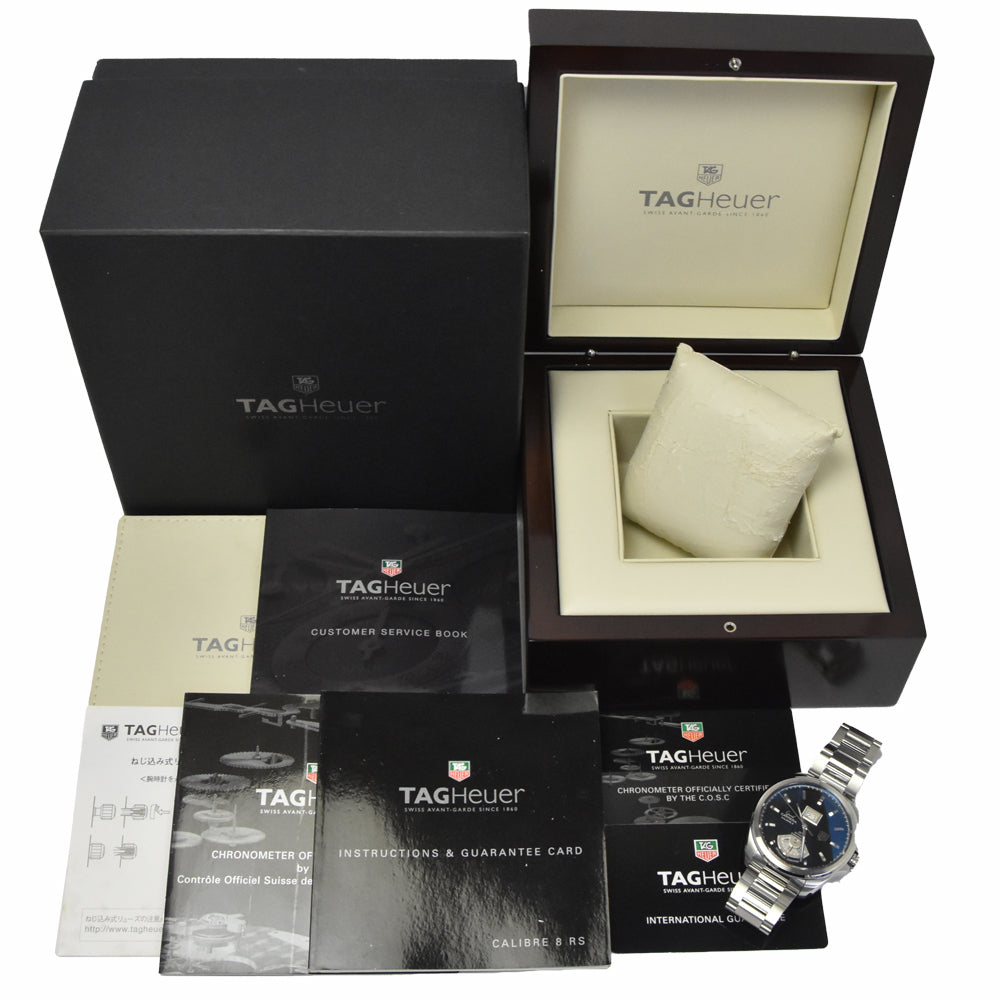 with paper TAG HEUER Grand Carrera WAV5111.BA0901 Caliber 8 black Dial Automatic Men's
 Watch J#150047