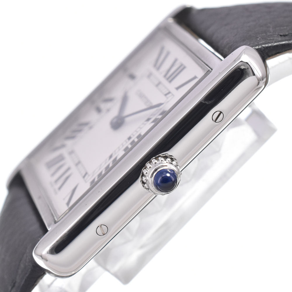 with paper CARTIER Tank solo LM WSTA0028 Silver Dial Quartz Men's
 Watch J#150048