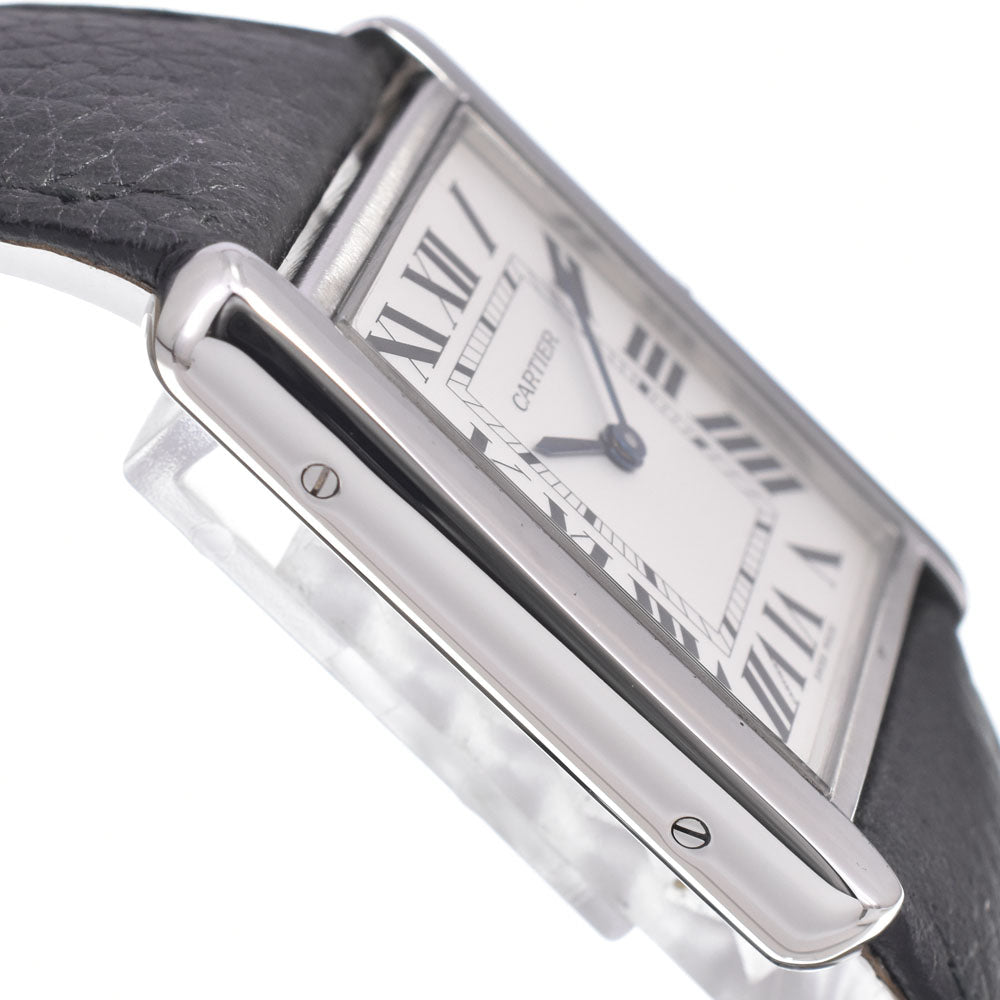 with paper CARTIER Tank solo LM WSTA0028 Silver Dial Quartz Men's
 Watch J#150048