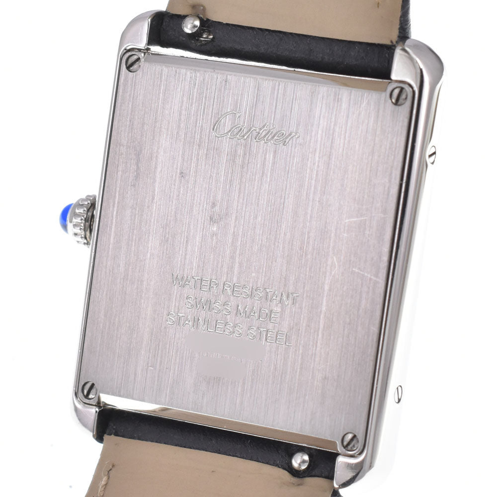 with paper CARTIER Tank solo LM WSTA0028 Silver Dial Quartz Men's
 Watch J#150048