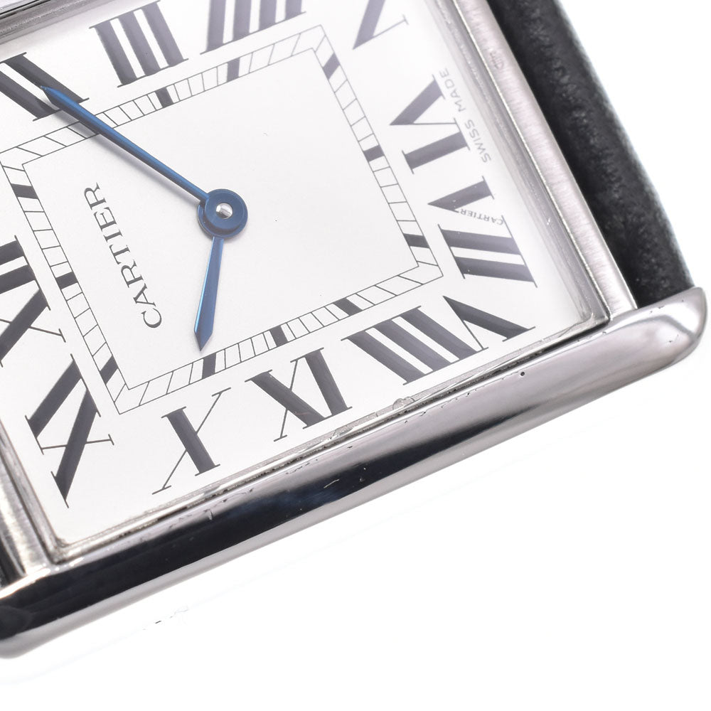 with paper CARTIER Tank solo LM WSTA0028 Silver Dial Quartz Men's
 Watch J#150048