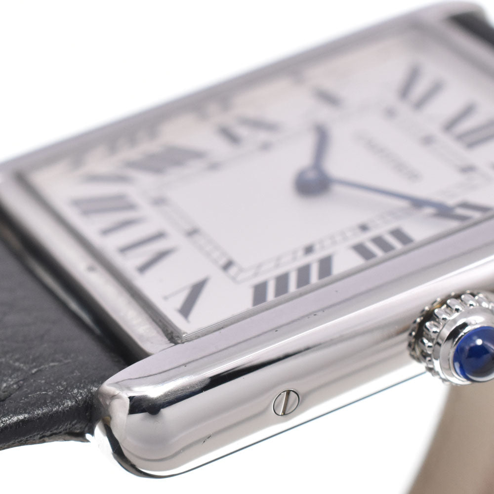 with paper CARTIER Tank solo LM WSTA0028 Silver Dial Quartz Men's
 Watch J#150048