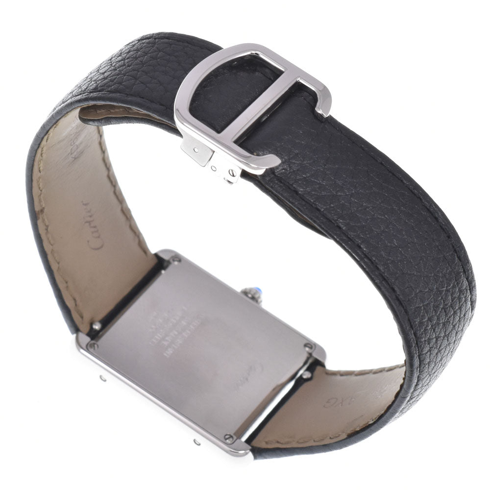 with paper CARTIER Tank solo LM WSTA0028 Silver Dial Quartz Men's
 Watch J#150050