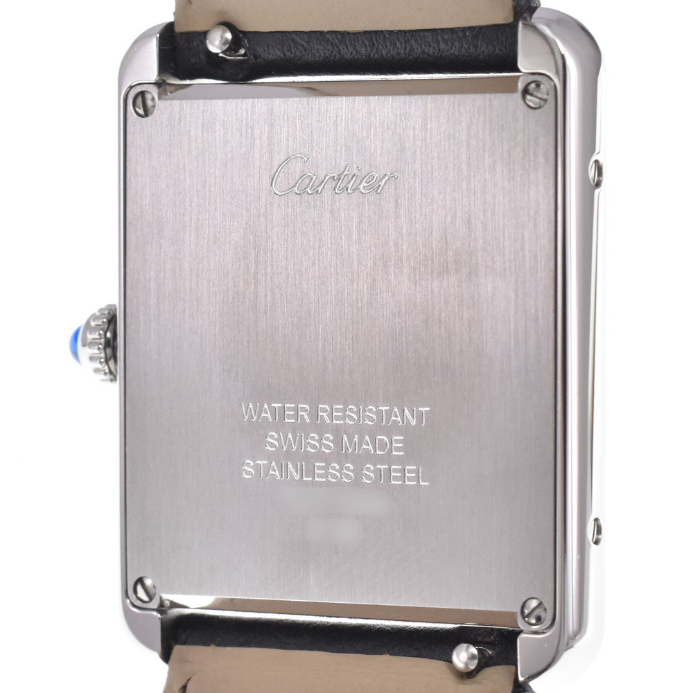 with paper CARTIER Tank solo LM WSTA0028 Silver Dial Quartz Men's
 Watch J#150050
