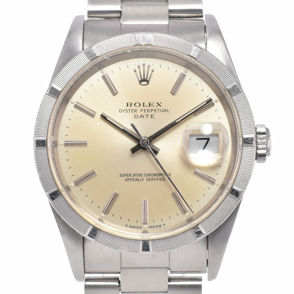 ROLEX Oyster perpetual date 15210 vintage Cal.3135 Silver Dial Automatic Men's
 Watch I#150051