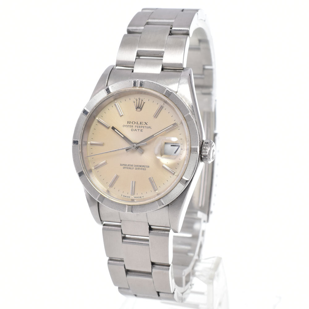ROLEX Oyster perpetual date 15210 vintage Cal.3135 Silver Dial Automatic Men's
 Watch I#150051